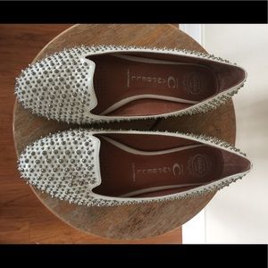 Jeffrey Campbell Martini White Studded Loafer